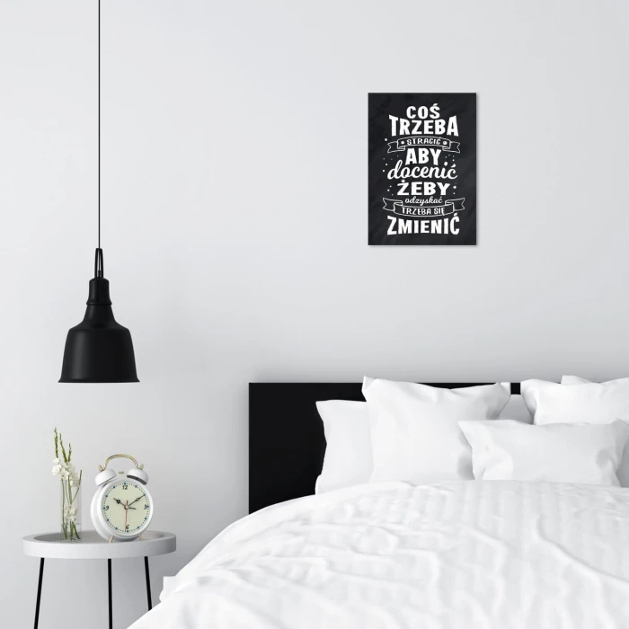 Poster metal coś trzeba stracić gift