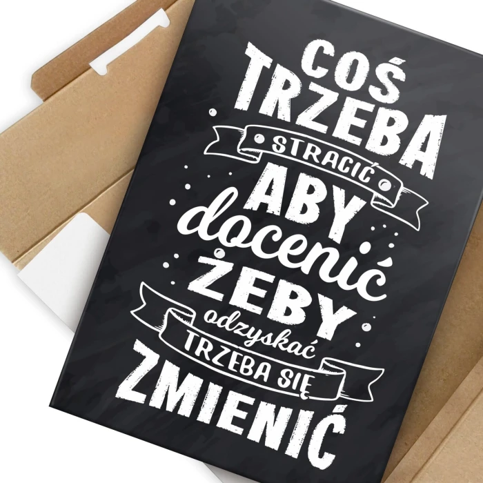 Poster metal coś trzeba stracić gift