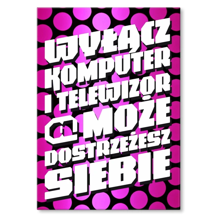 Poster metal wyłącz komputer gift