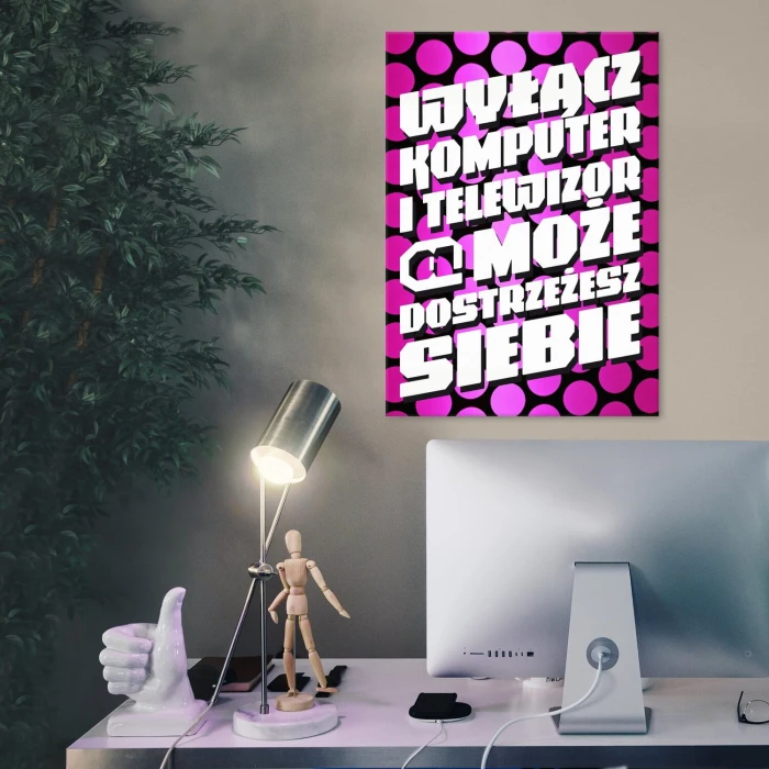 Plakat metalowy wyłącz komputer Prezent