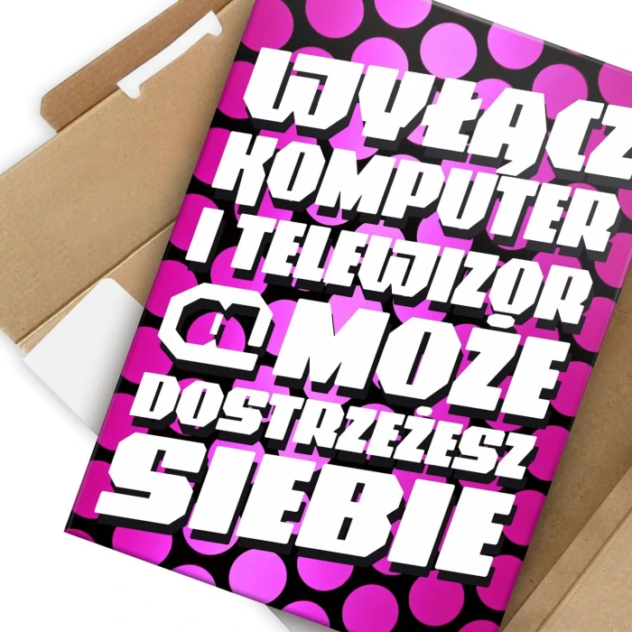 Plakat metalowy wyłącz komputer Prezent