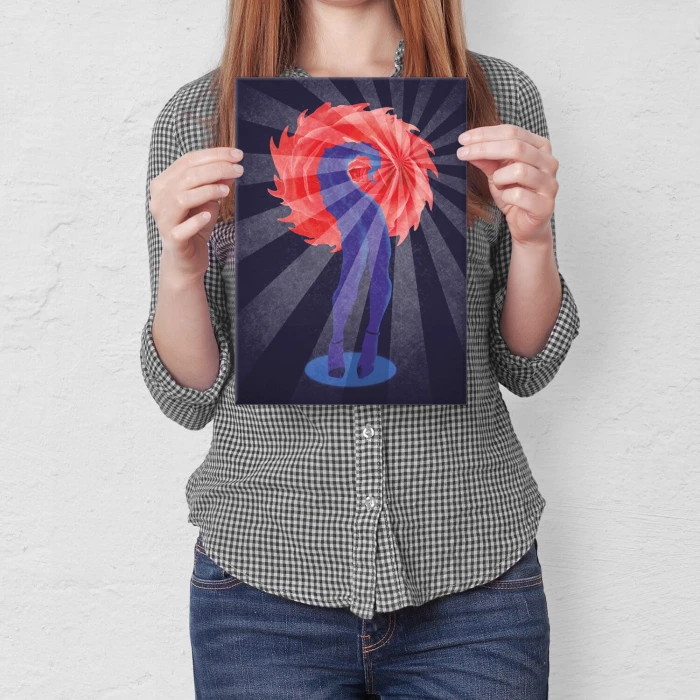 Poster metal Popart legs gift