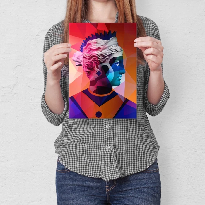 Poster metal Popart warrior gift