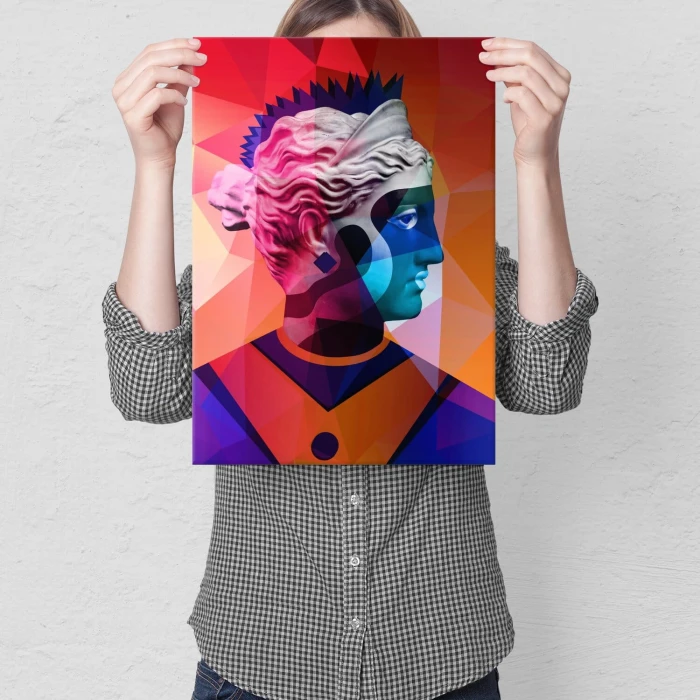 Plakat metalowy Popart warrior Prezent