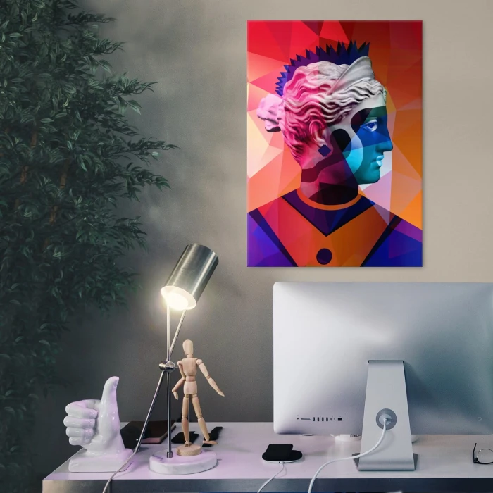 Plakat metalowy Popart warrior Prezent