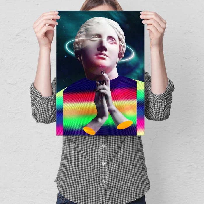 Poster metal Popart angel gift