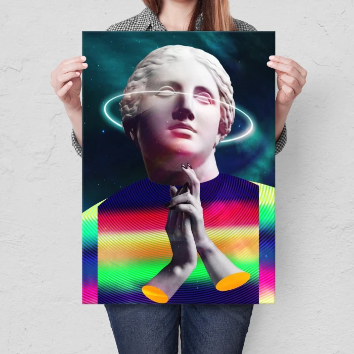 Poster metal Popart angel gift