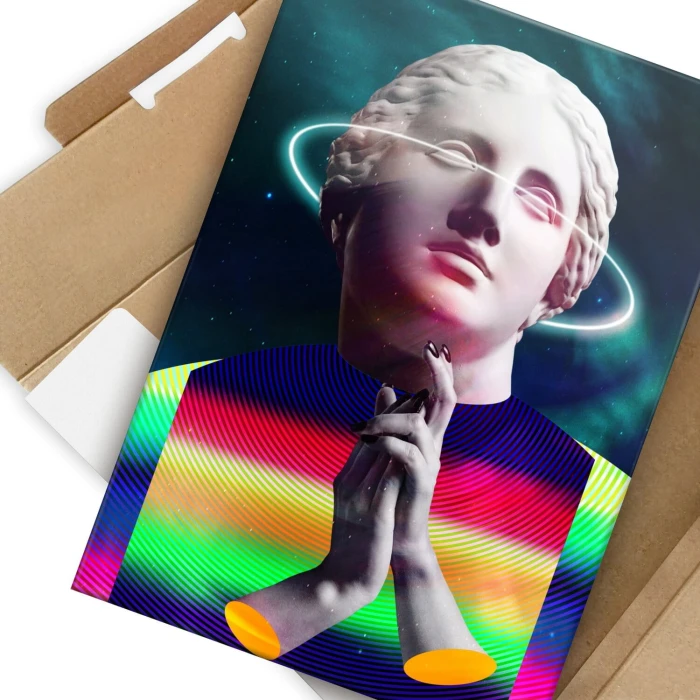 Poster metal Popart angel gift