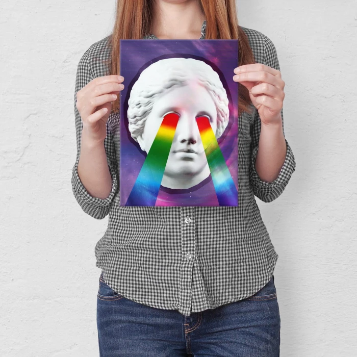 Poster metal Popart angel force gift