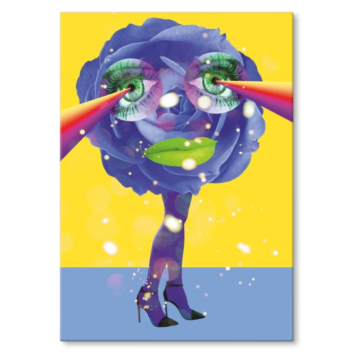 Poster metal Popart smiling legs gift