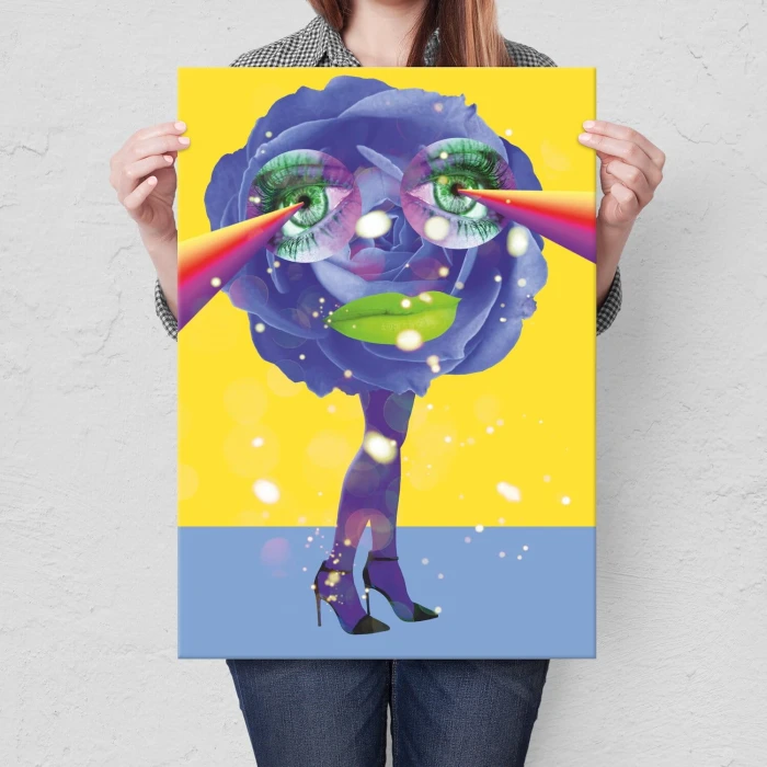 Plakat metalowy Popart smiling legs Prezent