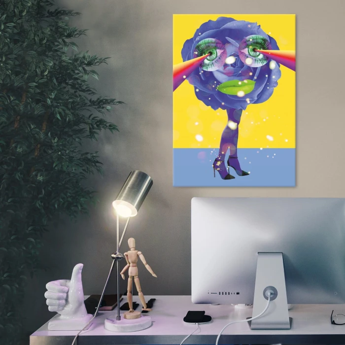 Poster metal Popart smiling legs gift