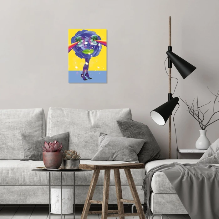 Poster metal Popart smiling legs gift