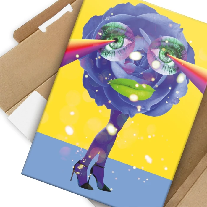 Poster metal Popart smiling legs gift