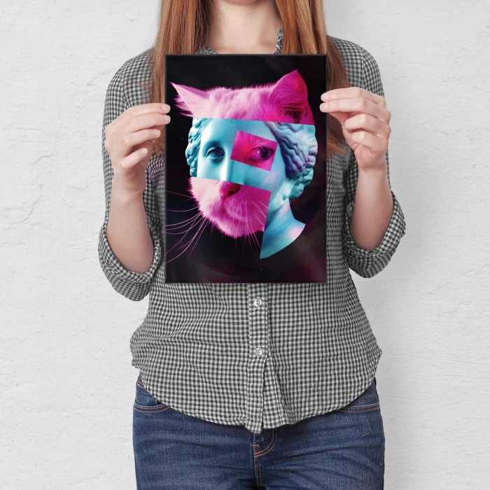 Poster metal popart catwoman gift