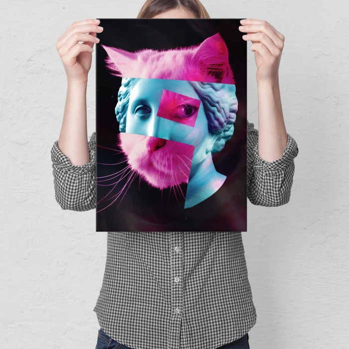 Poster metal popart catwoman gift