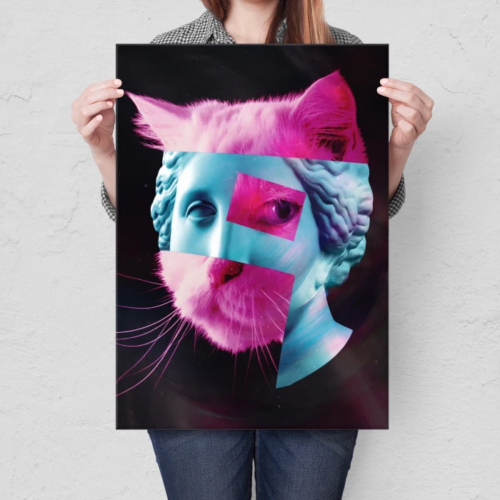 Plakat metalowy popart catwoman Prezent