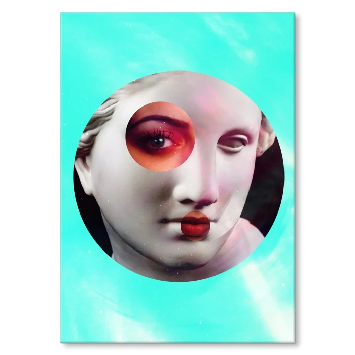 Plakat metalowy popart woman Prezent