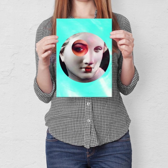 Poster metal popart woman gift
