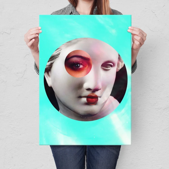 Poster metal popart woman gift