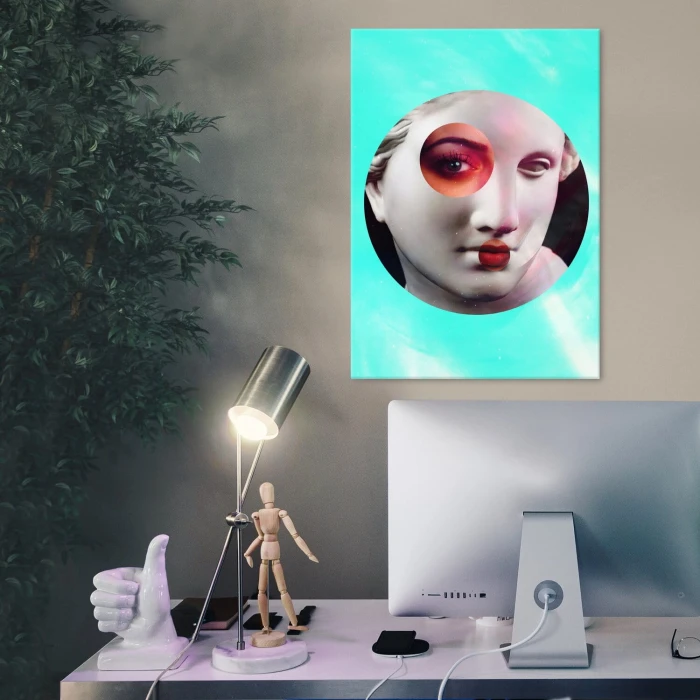 Poster metal popart woman gift