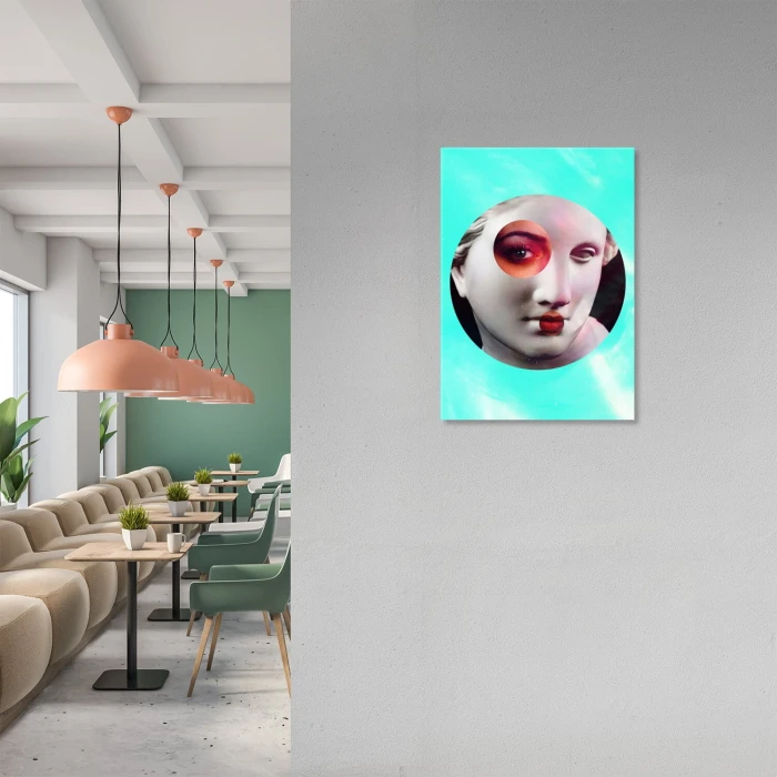 Poster metal popart woman gift