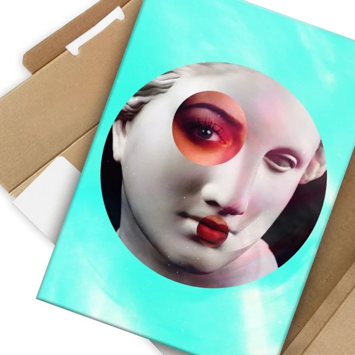 Poster metal popart woman gift