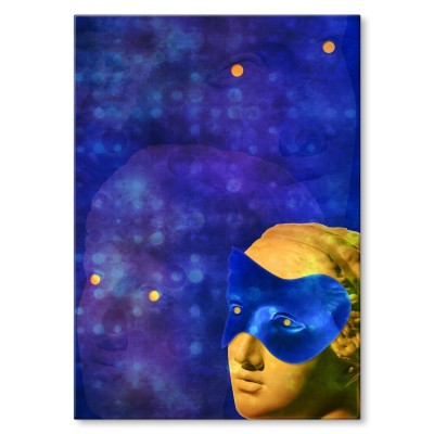 Poster metal popart masked woman gift