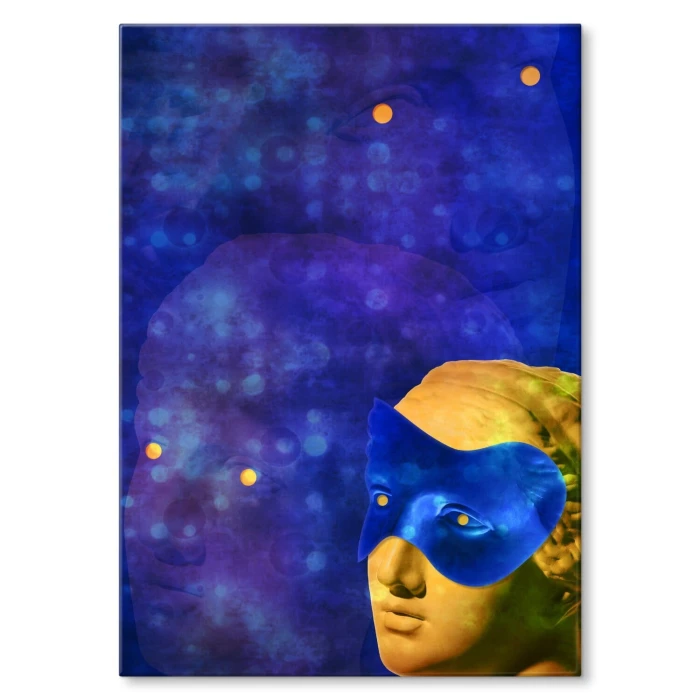 Poster metal popart masked woman gift