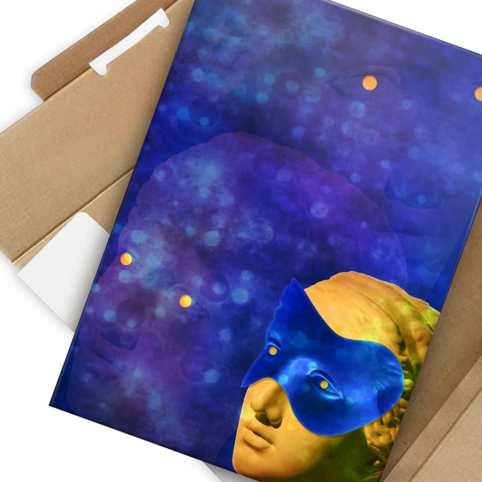 Poster metal popart masked woman gift