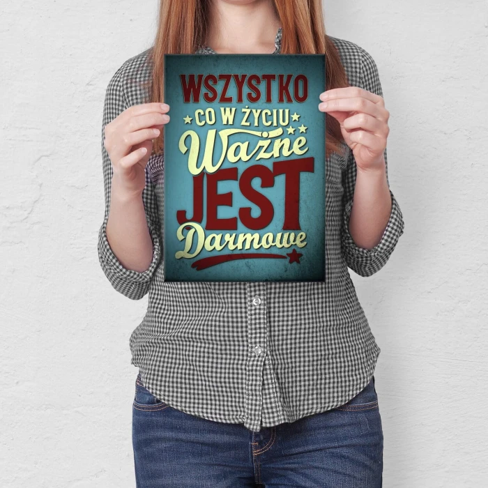 Poster metal wszystko co ważne gift