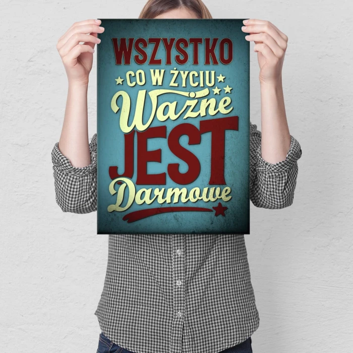 Poster metal wszystko co ważne gift
