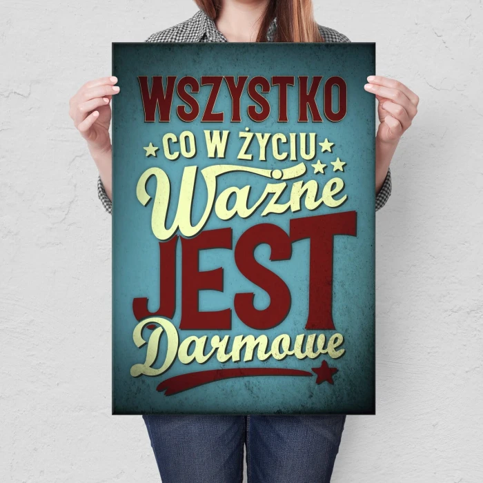 Poster metal wszystko co ważne gift