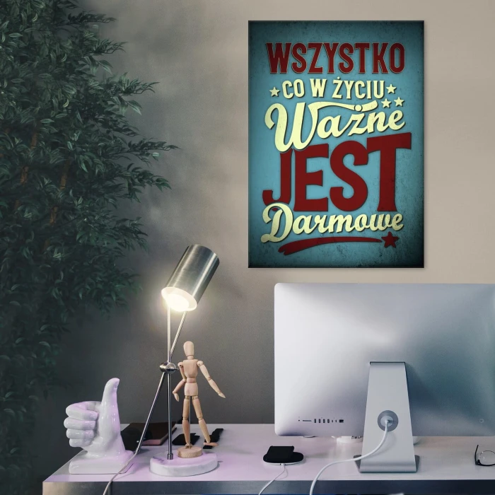 Poster metal wszystko co ważne gift
