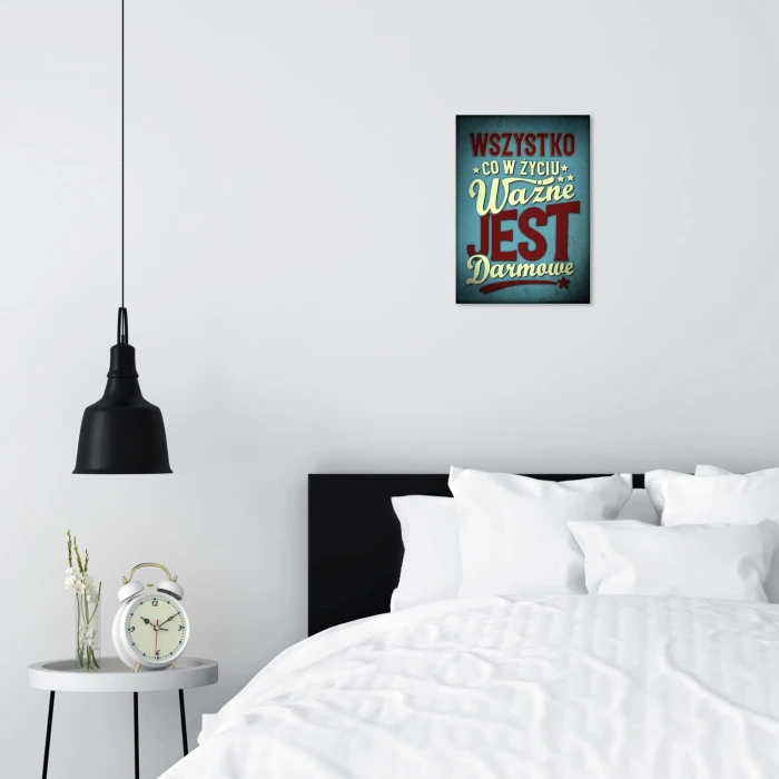 Poster metal wszystko co ważne gift