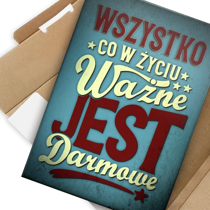 Poster metal wszystko co ważne gift