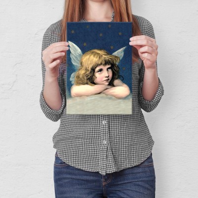 Plakat metalowy Aniołek Prezent