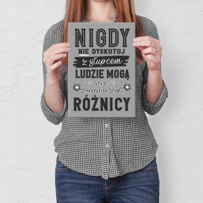 Poster metal nie dyskutuj z głupcem gift