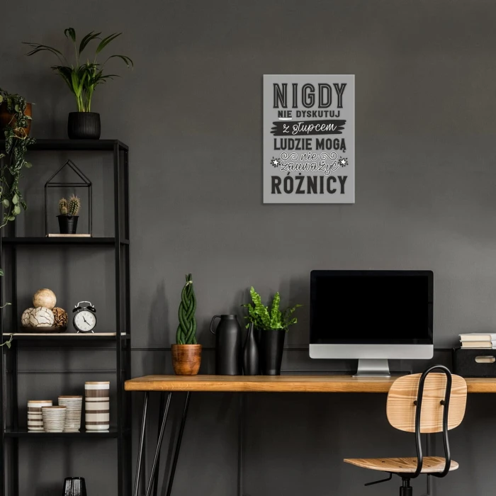 Poster metal nie dyskutuj z głupcem gift