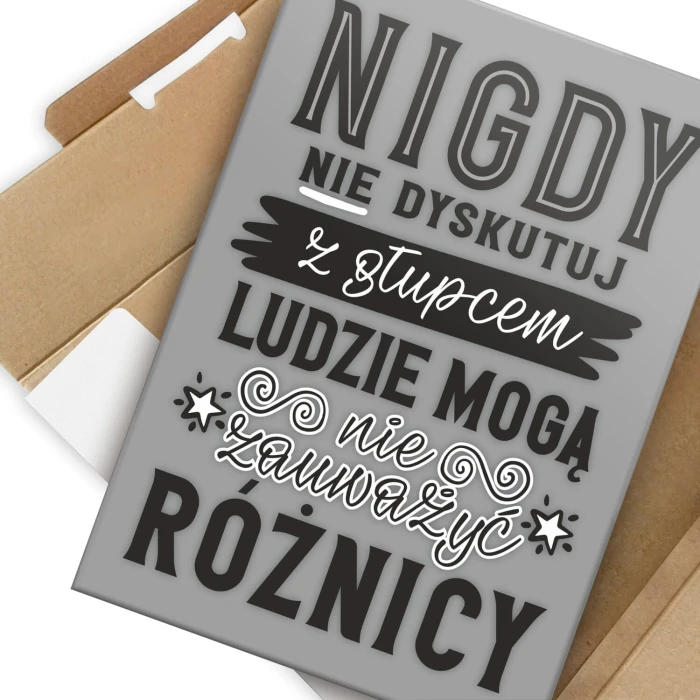 Poster metal nie dyskutuj z głupcem gift