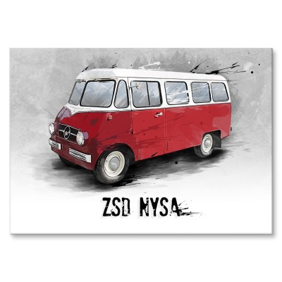 Poster metal ZSD Nysa N59 Klasyk PRL gift