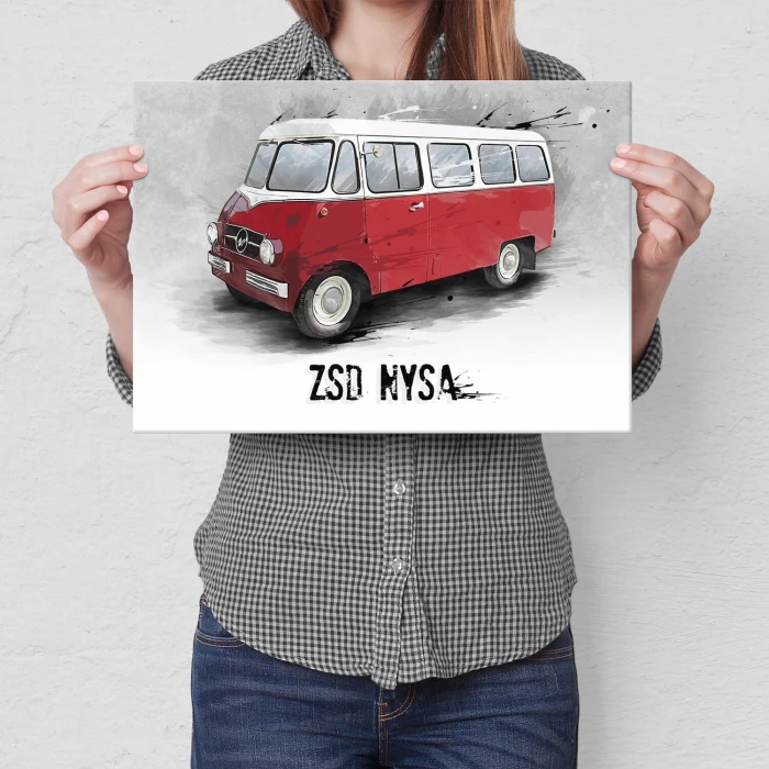 Plakat metalowy ZSD Nysa N59 Klasyk PRL Prezent