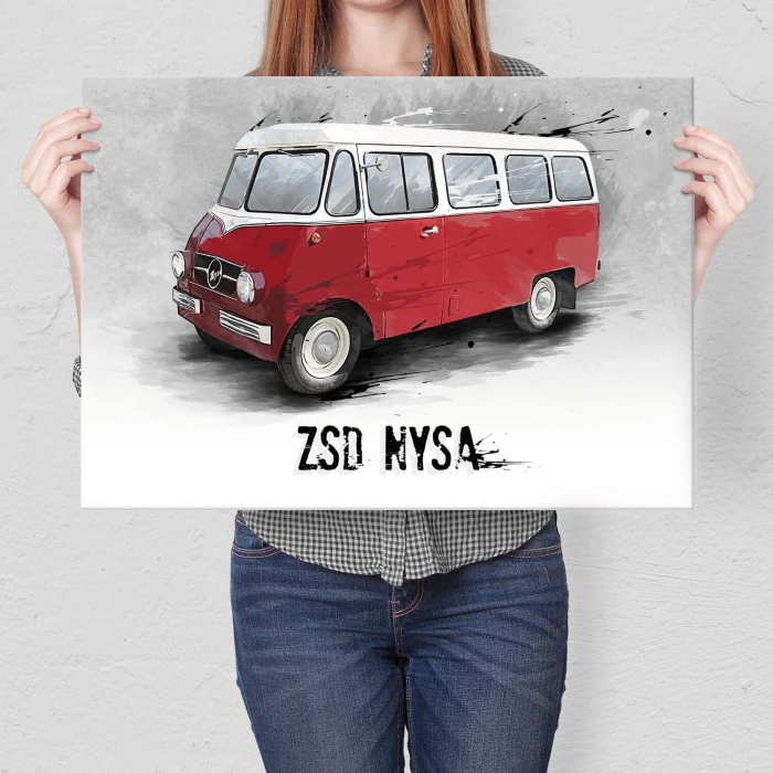Plakat metalowy ZSD Nysa N59 Klasyk PRL Prezent