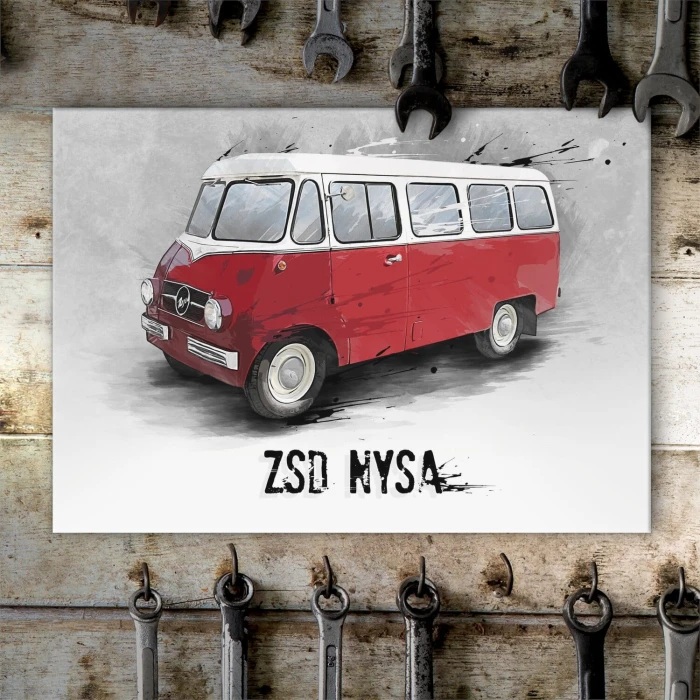 Plakat metalowy ZSD Nysa N59 Klasyk PRL Prezent