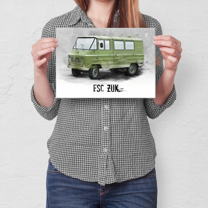 Poster metal FSC Żuk Polskie Auto PRL gift