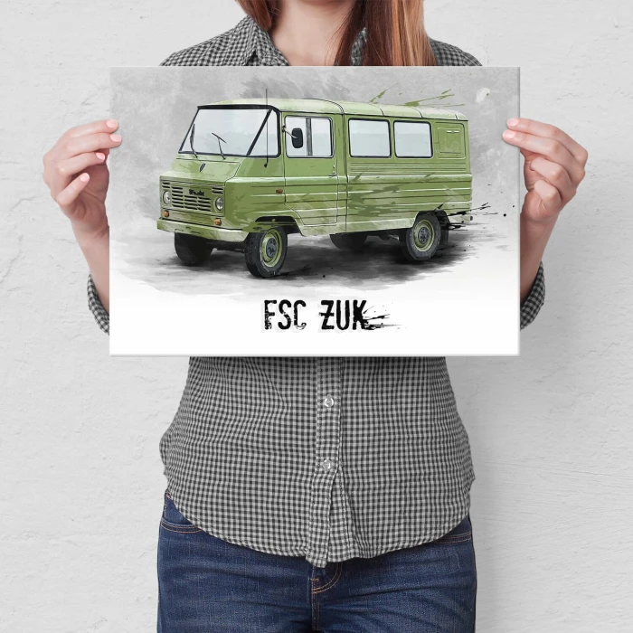 Poster metal FSC Żuk Polskie Auto PRL gift
