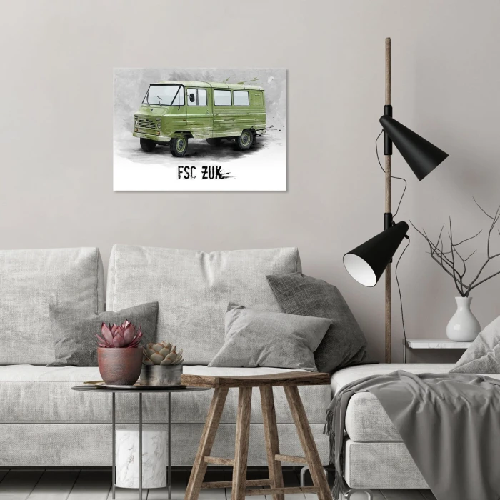 Poster metal FSC Żuk Polskie Auto PRL gift