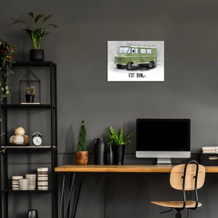 Poster metal FSC Żuk Polskie Auto PRL gift