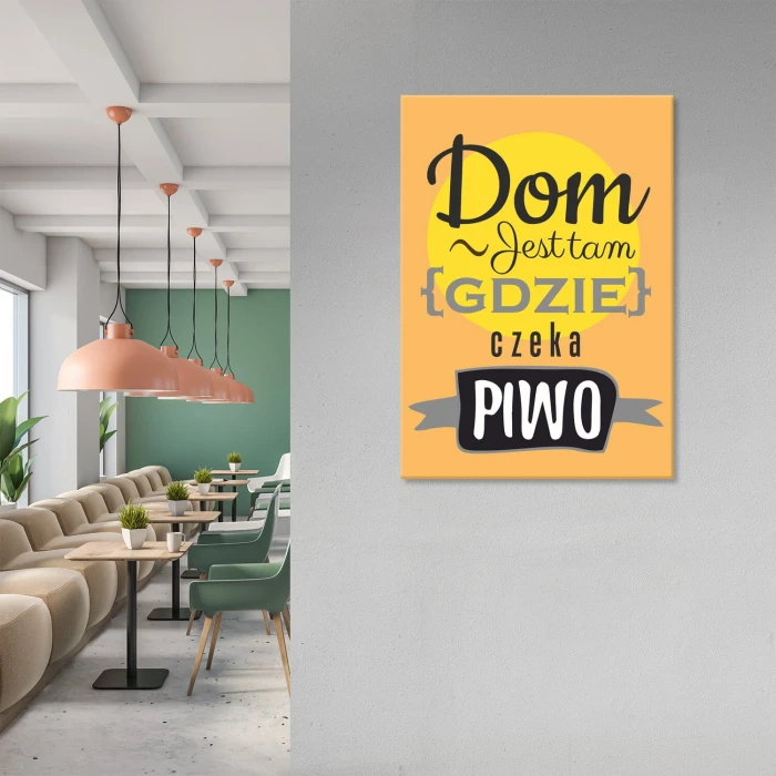 Poster metal Dom jest tam piwo gift