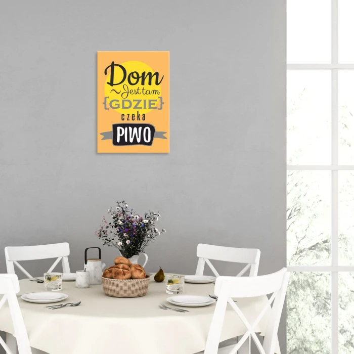 Poster metal Dom jest tam piwo gift